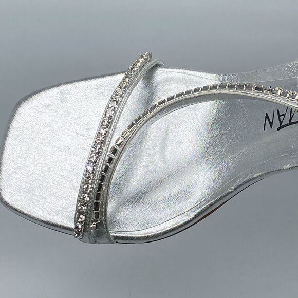 Stuart Weitzman Embellished Metallic Leather Sandals size 9.5 - Picture 8 of 12